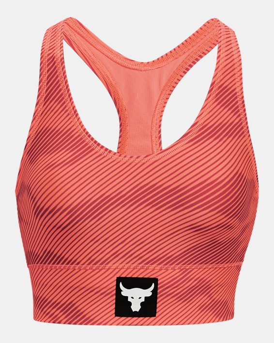 Soutien-gorge de sport Project Rock HeatGear® pour femme, Orange, pdpMainDesktop image number 8